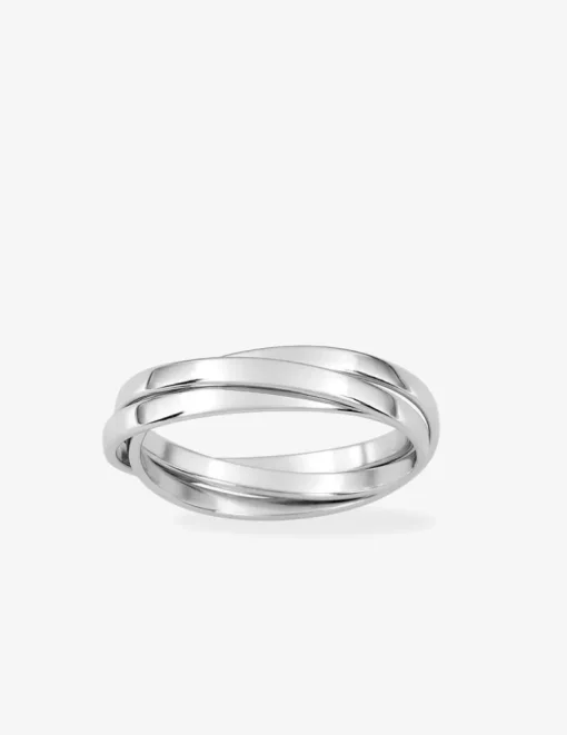 Alliance 3 anneaux argent rhodié 925 ‰ 2 mm SO OR