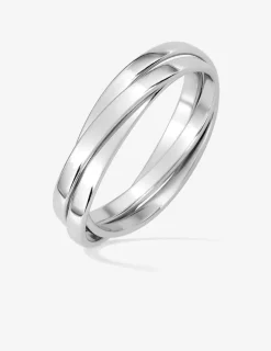 Alliance 3 anneaux argent rhodié 925 ‰ 2 mm SO OR