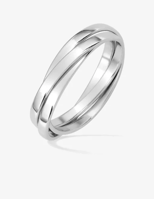 Alliance 3 anneaux argent rhodié 925 ‰ 2 mm SO OR