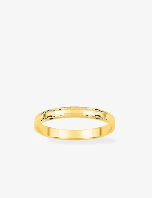Alliance anémone 2,5 mm en or jaune 750 ‰ - Mariage