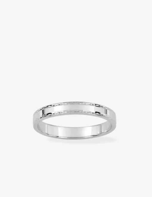 Alliance anémone argent rhodié 925 ‰ 3 mm SO OR