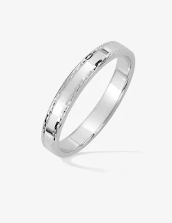 Alliance anémone argent rhodié 925 ‰ 3 mm SO OR