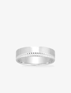Alliance argent 925 ‰ rhodié motif - Mariage