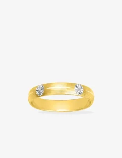 Alliance bicolore effet empierré or 750‰ 3,5 mm SO OR