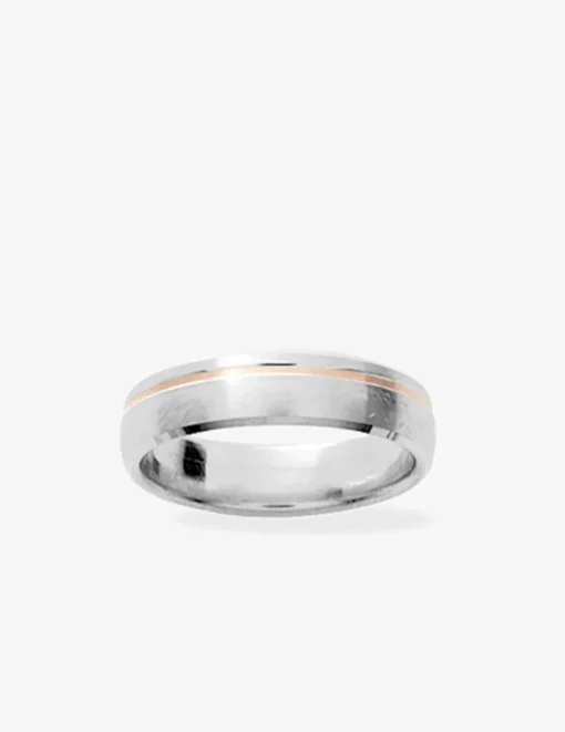Alliance bicolore or 750 ‰ rose et blanc - Mariage
