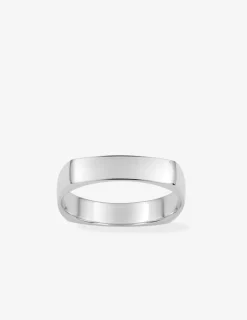 Alliance carrée argent rhodié 925 ‰ 4 mm SO OR
