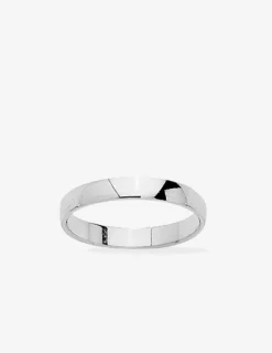 Alliance demi-bombée 3 mm or blanc 750‰ SO OR