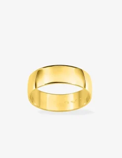 Alliance demi-bombée légère 6 mm or jaune 750‰ - Mariage