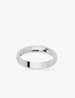 Alliance demi-jonc 3,5 mm argent 925‰ rhodié - Mariage