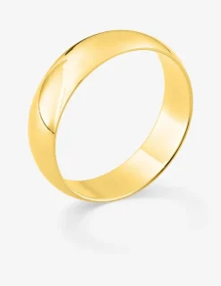 Alliance demi-jonc 5 mm en or jaune 750 ‰ - Mariage