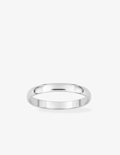Alliance demi-jonc 2,5 mm or blanc 750‰ - Mariage