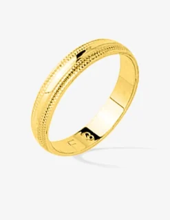 Alliance demi-jonc 3,5 mm or jaune 750‰ - Mariage