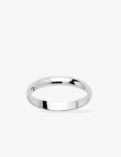 Alliance demi-jonc argent rhodié 925 ‰ 3 mm SO OR