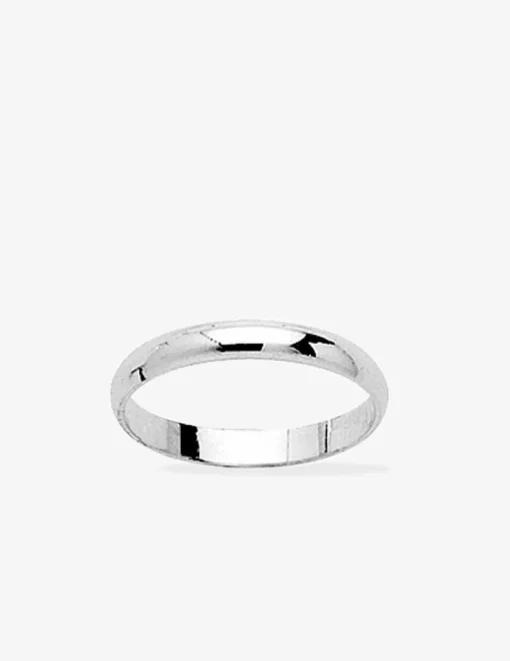 Alliance demi-jonc argent rhodié 925 ‰ 3 mm SO OR