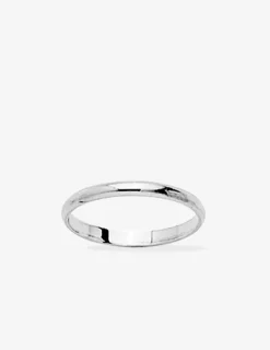 Alliance demi-jonc argent rhodié 925 ‰ 2 mm SO OR