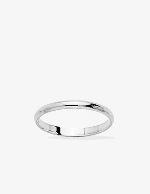 Alliance demi-jonc argent rhodié 925 ‰ 2 mm SO OR