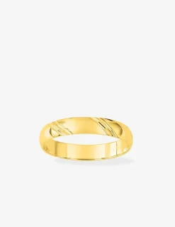 Alliance demi-jonc ciselée or jaune 750‰ 3,5 mm SO OR