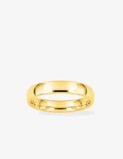 Alliance demi-jonc confort 4 mm en or jaune 750 ‰ - Mariage