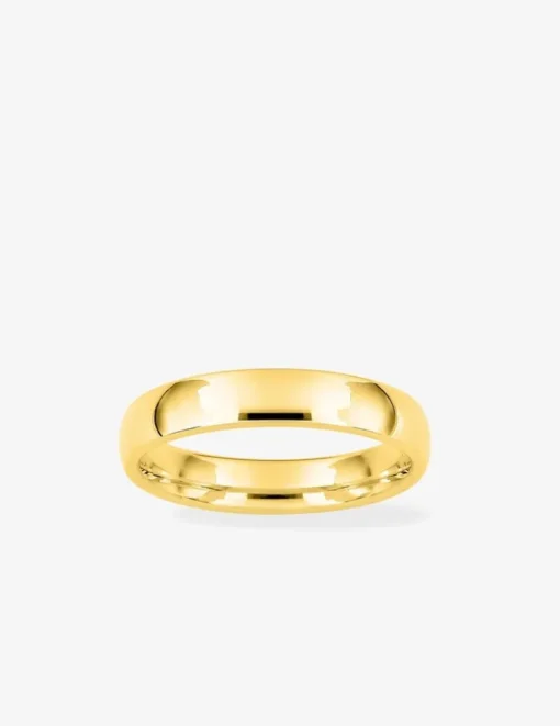 Alliance demi-jonc confort 4 mm en or jaune 750 ‰ - Mariage