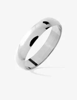 Alliance demi-jonc or blanc 750‰ 4 mm - Mariage