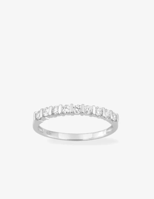 Alliance demi-tour en or blanc 750 ‰, diamants 0,36 ct SO OR