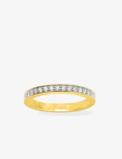 Alliance demi-tour en or jaune 750 ‰, diamants 0,27 ct SO OR