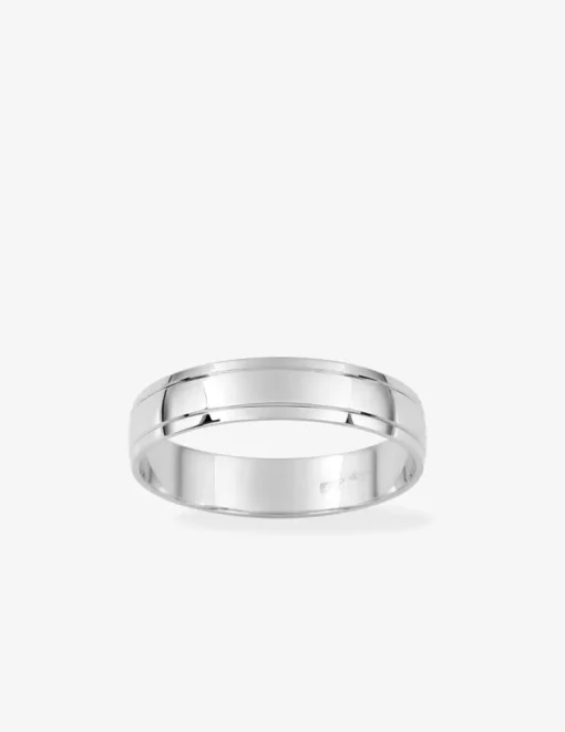 Alliance double rainure argent rhodié 925 ‰ 3 mm SO OR