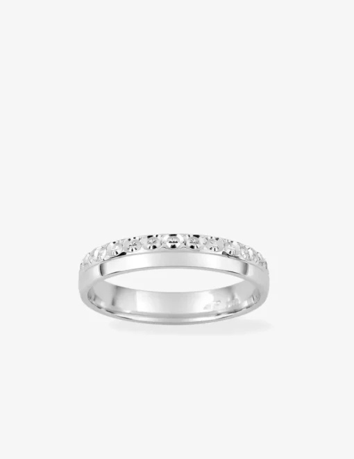 Alliance effet diamanté argent rhodié 925 ‰ 3,5 mm SO OR