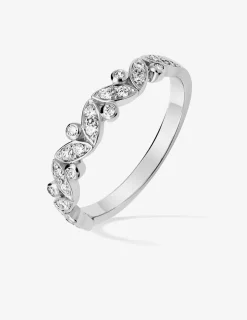 Alliance en or blanc 750 ‰, diamants 0,23 ct - Mariage