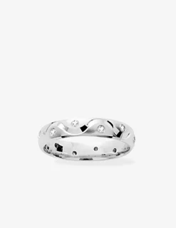 Alliance en or blanc 750 ‰, diamants 0,12 ct SO OR