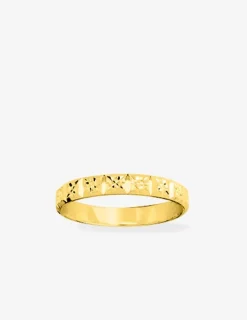 Alliance fantaisie 3 mm en or jaune 750 ‰ - Mariage