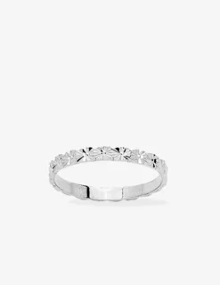 Alliance fantaisie 2,5 mm en or blanc 750 ‰ - Mariage