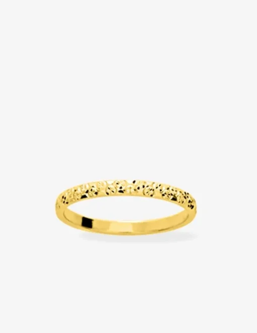 Alliance fantaisie en or jaune 750 ‰ avec motifs ciselés SO OR