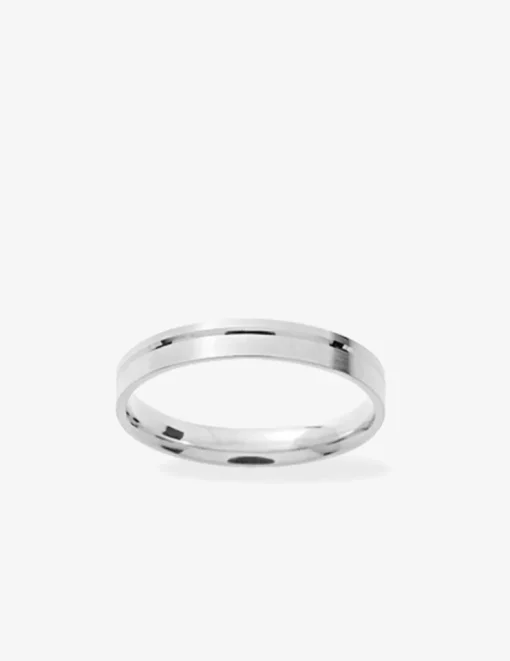 Alliance fantaisie en or blanc 750 ‰ sans motif SO OR