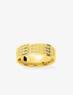Alliance fantaisie en or jaune 750 ‰ - Mariage