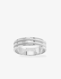 Alliance fantaisie 5mm en or blanc 750 ‰ - Mariage