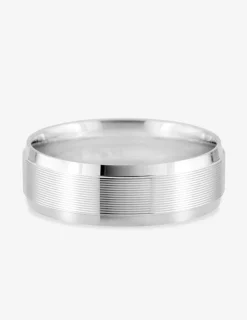 Alliance fantaisie or blanc 750 ‰ - Mariage