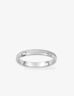 Alliance fantaisie rainure argent rhodié 925 ‰ 3 mm SO OR