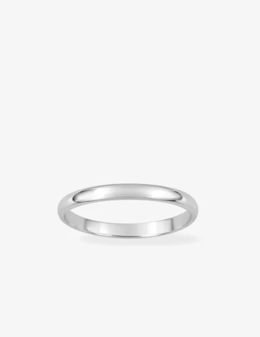 Alliance fil demi-jonc argent rhodié 925 ‰ 2,5 mm SO OR