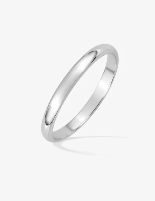 Alliance fil demi-jonc argent rhodié 925 ‰ 2,5 mm SO OR