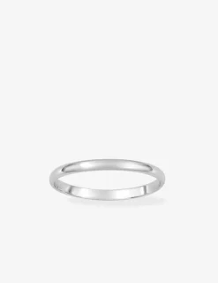 Alliance fil demi-jonc argent rhodié 925 ‰ 2 mm SO OR