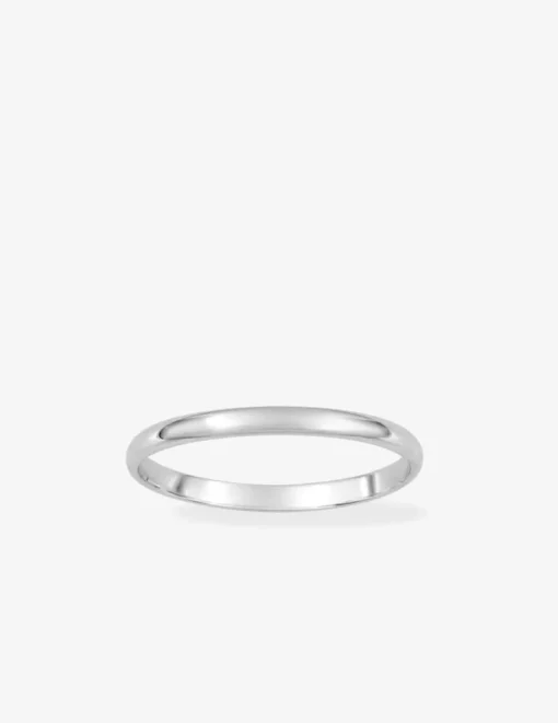 Alliance fil demi-jonc argent rhodié 925 ‰ 2 mm SO OR