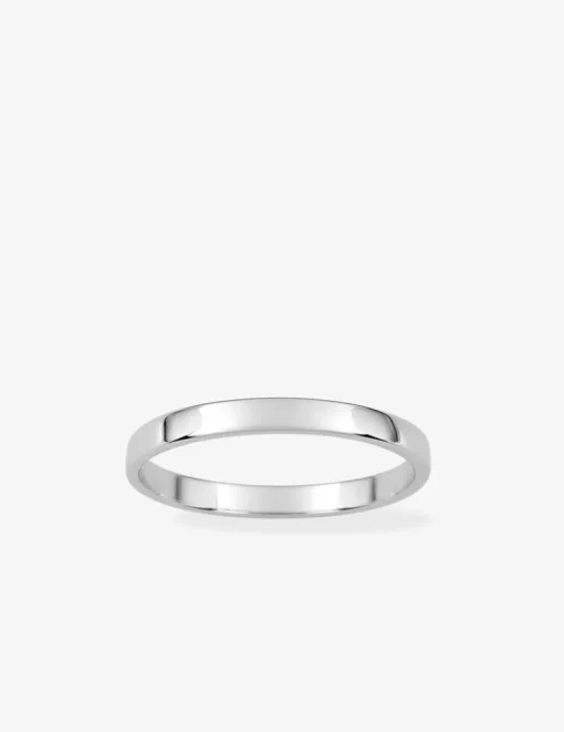 Alliance fonte ruban argent rhodié 925 ‰ 2 mm SO OR