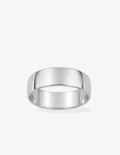 Alliance fonte ruban argent rhodié 925 ‰ 6 mm SO OR