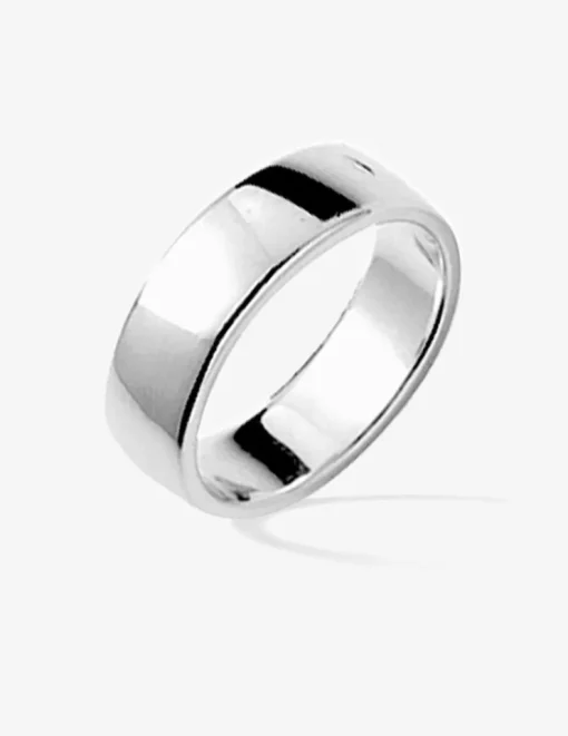 Alliance fonte ruban argent rhodié 925 ‰ 5 mm SO OR