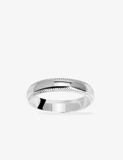 Alliance liseré fantaisie argent rhodié 925 ‰ 4 mm SO OR