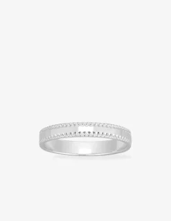 Alliance liseré perlé 3 mm argent 925‰ rhodié SO OR