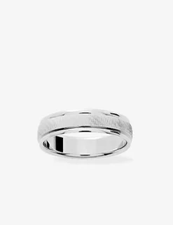 Alliance or 750 ‰ blanc ciselée - Mariage