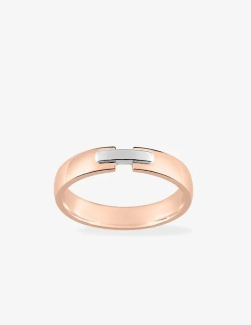 Alliance or bicolore 750 ‰ blanc et rose - Mariage