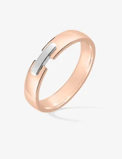 Alliance or bicolore 750 ‰ blanc et rose - Mariage